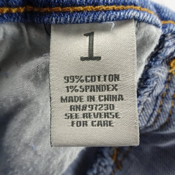 Almost Famous Premium Juniors Distressed Overall Size 1 - Picture 5 of 7